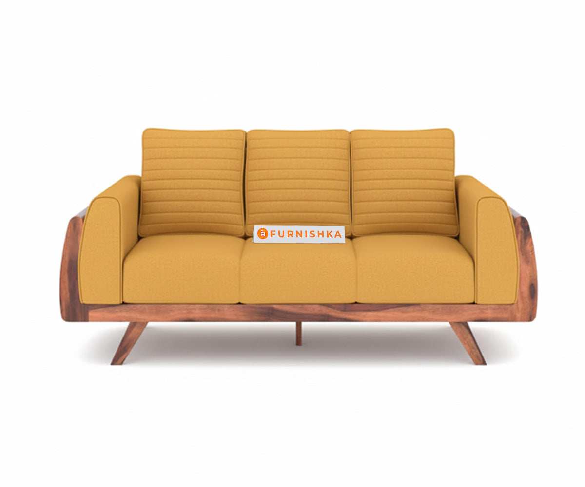 Amaari 3+2 Sofa Set Seater Mustard Yellow - Furnishka 