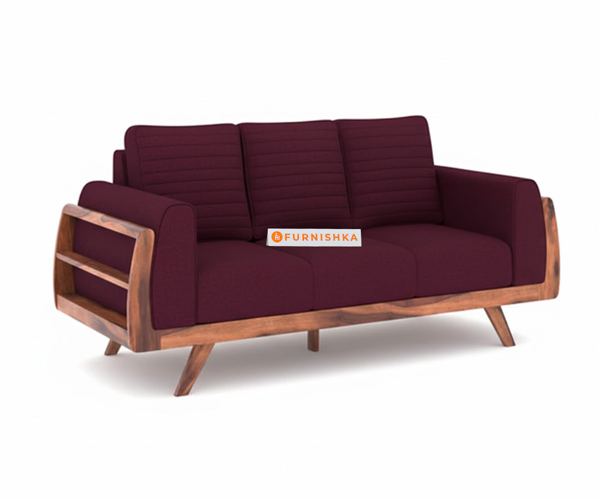Amaari 3+2 Sofa Set Seater Red Wine - Furnishka 