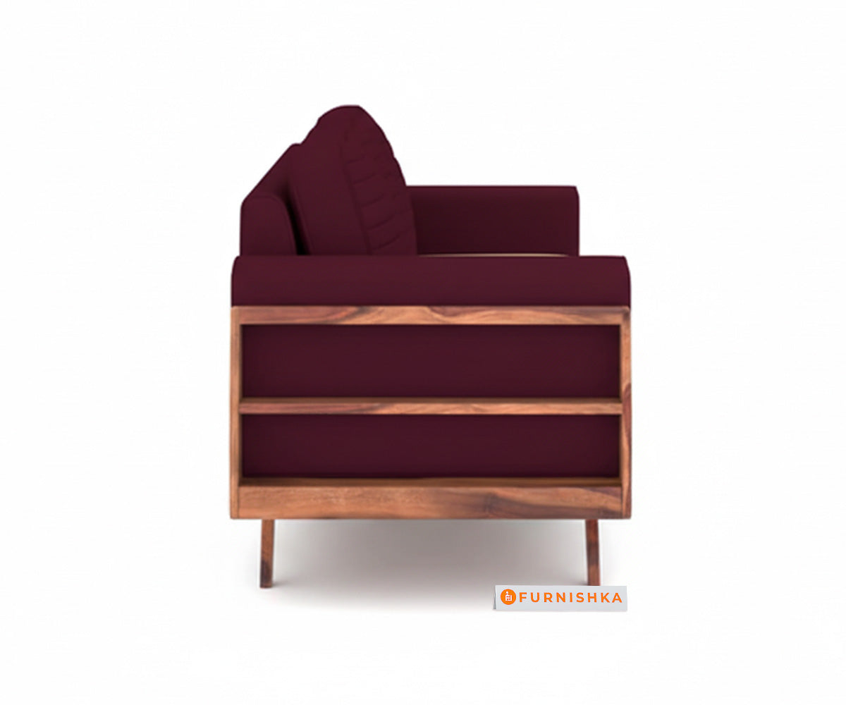 Amaari 3+2 Sofa Set Seater Red Wine - Furnishka 
