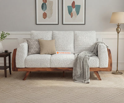Amaari 3 Seater Sofa Set With Anthology Fabric  Light Beige