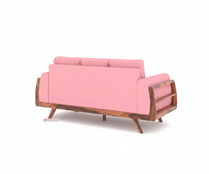 Amaari Sofa 3 Seater Flamingo Pink - Furnishka 