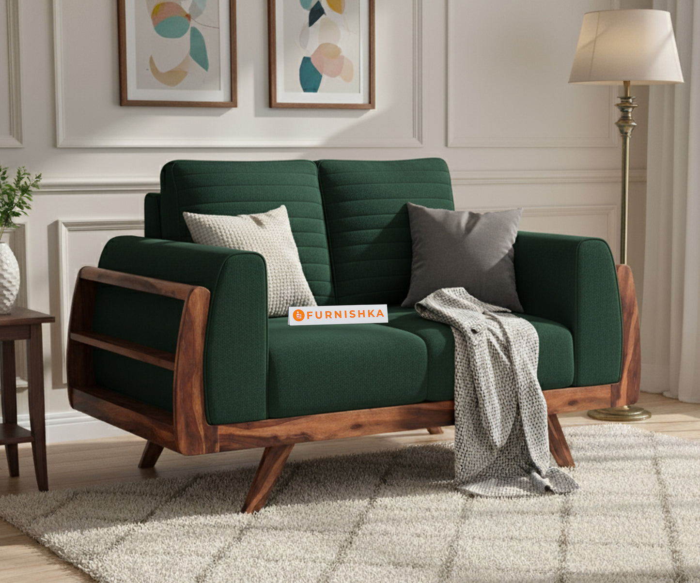 Amaari Sofa 2 Seater Dark Pine Green