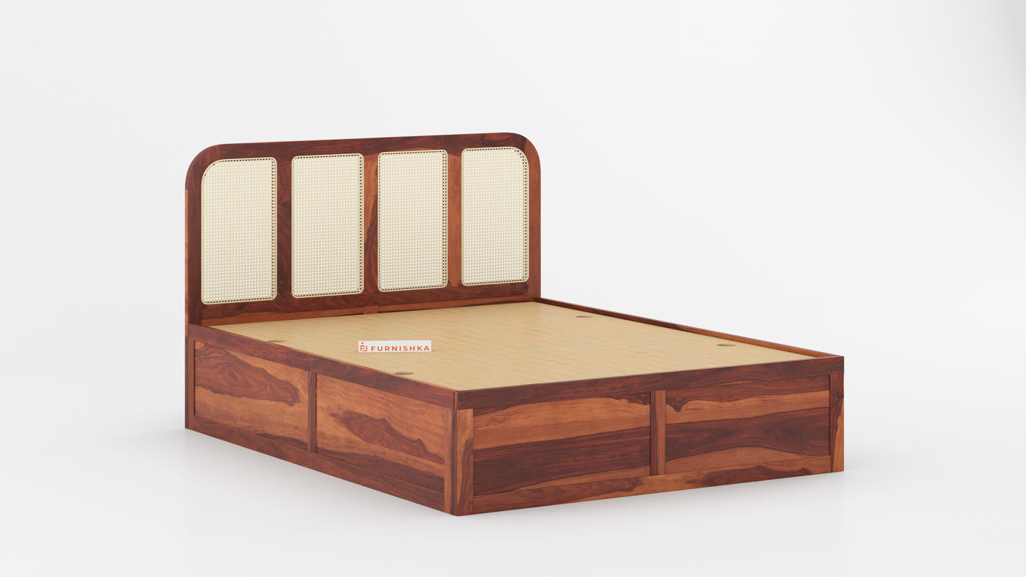 Amara Box Bed in Sheesham - King Size - Furnishka 