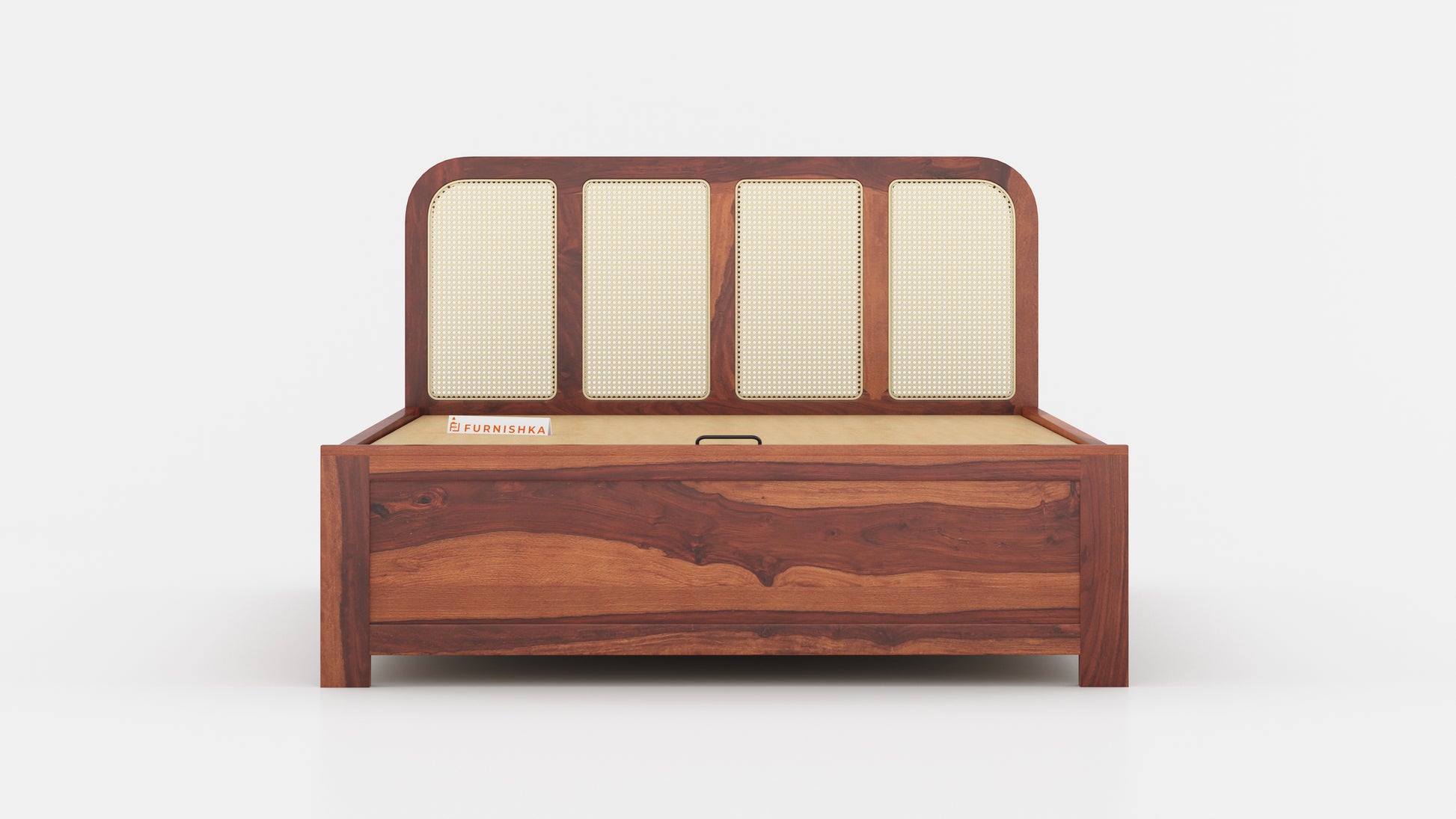 Amara Hydraulic Bed in Sheesham - King Size - Furnishka 