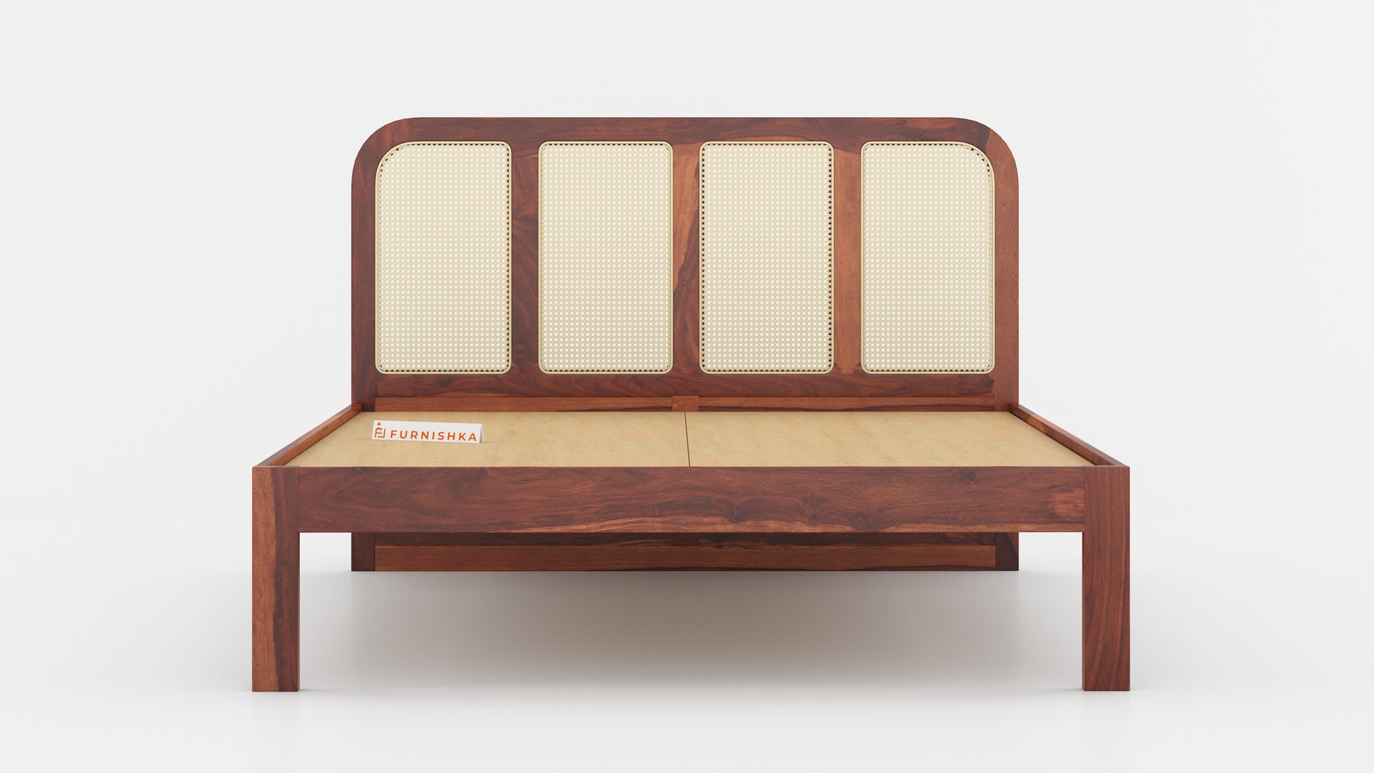 Amara Non Storage Bed in Sheesham - King Size - Furnishka 