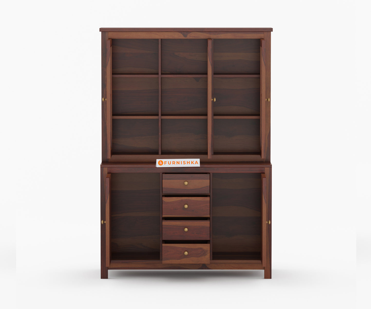 Amara Solid Wood Book Kitchen Cabinets - Furnishka 