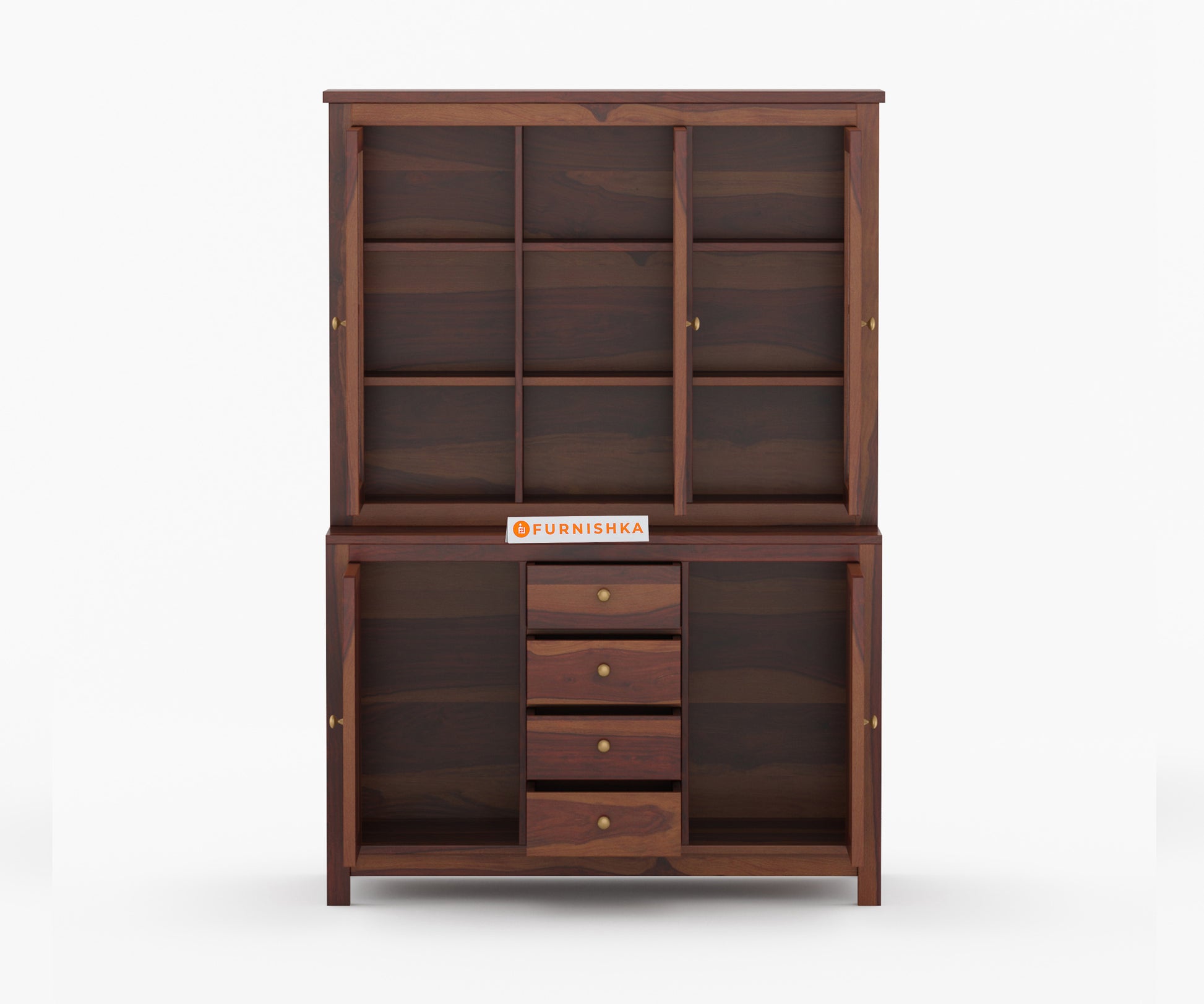 Amara Solid Wood Book Kitchen Cabinets - Furnishka 