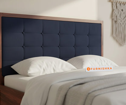 Amblyn Sheesham Wood Box Storage Bed King Size - Persian Blue - Furnishka 