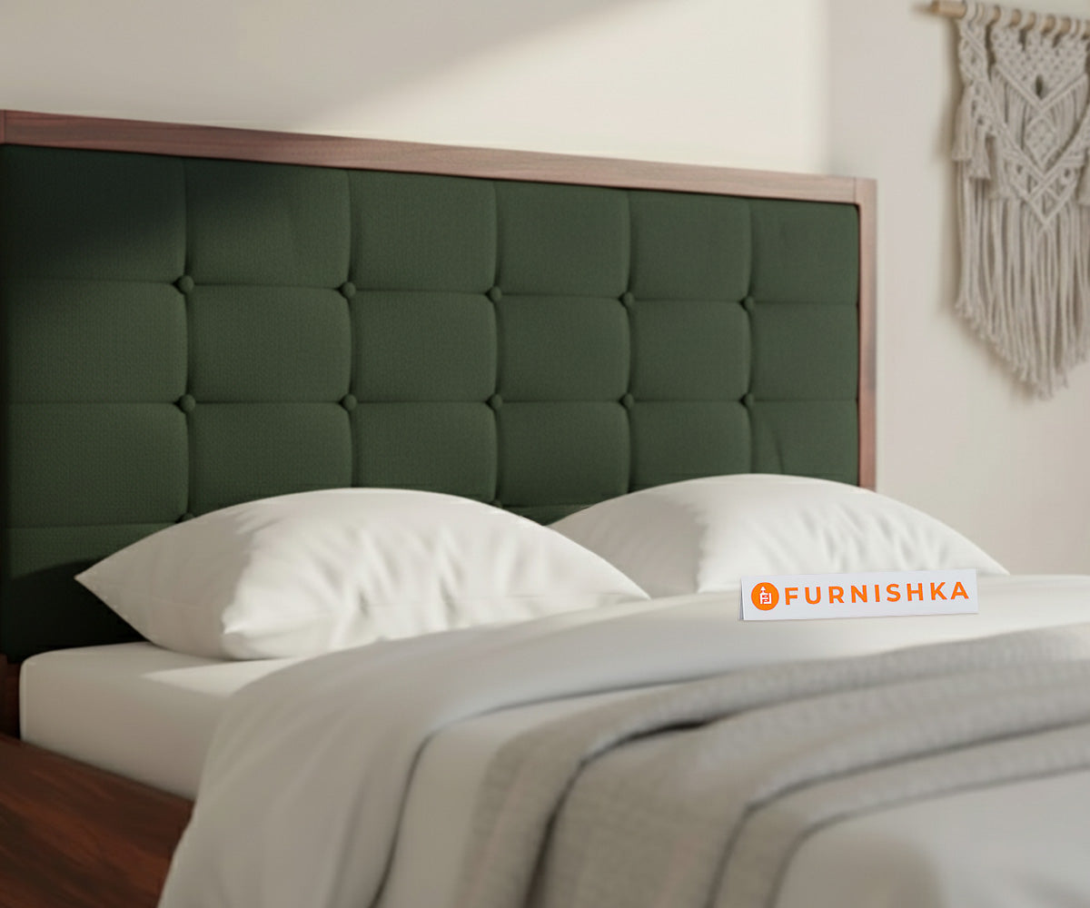 Amblyn Sheesham Wood Box Storage Bed King Size - Pine Green - Furnishka 