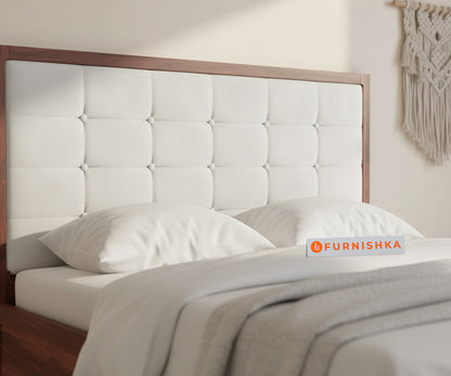 Amblyn Sheesham Wood Box Storage Bed King Size - Trout Light Grey - Furnishka 