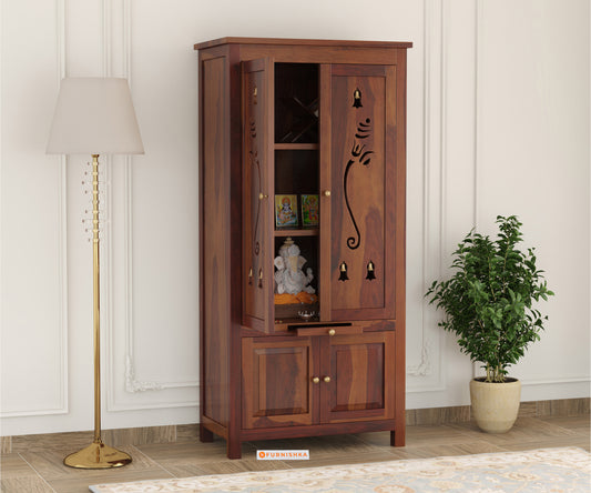 Anjaneya Sheesham Wood Home Temple - Furnishka 