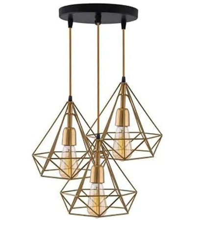 Archive 3D Lights Cluster Aluminum Diamond Pendant Hanging Lamp - Furnishka 