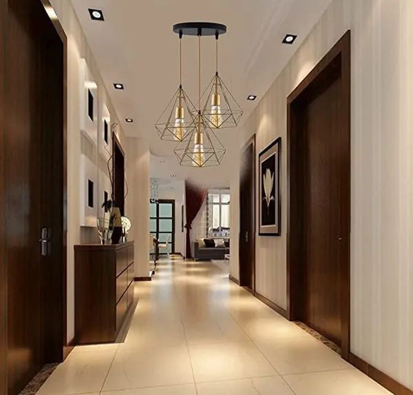 Archive 3D Lights Cluster Aluminum Diamond Pendant Hanging Lamp - Furnishka 