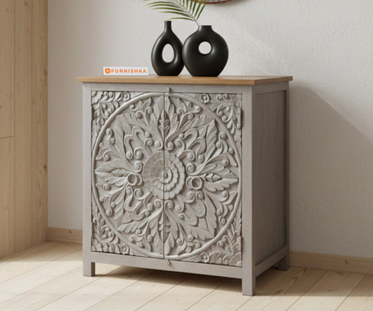 Aristella Two Door Cabinet Distressed - Furnishka 