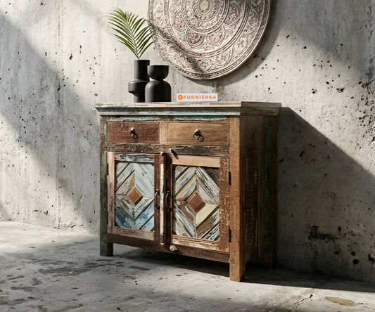 Arkiv Two Door with 2 Drawer Side Board Reclaimed - Furnishka