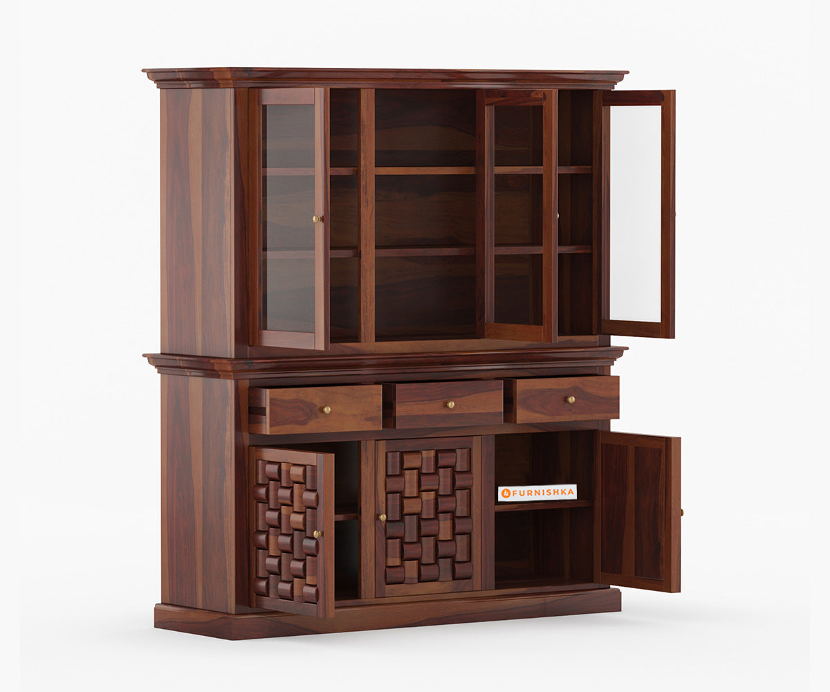 Arlo Sheesham Wood Kitchen Cabinet - Furnishka 