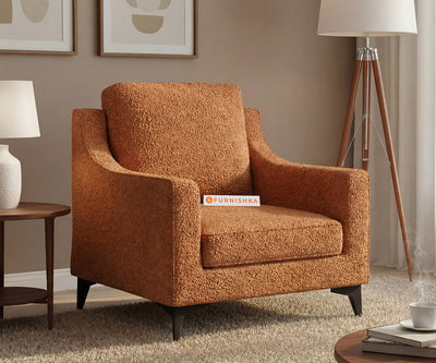 Arrasso 1 Seater Sofa Set With Anthology Fabric Orange