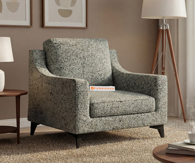 Arrasso 1 Seater Sofa Set With Anthology Fabric  Space Grey