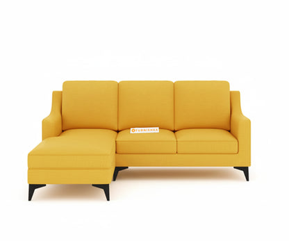 Arrasso 2+LHS Sectional Sofa - Mustard Yellow - Furnishka 