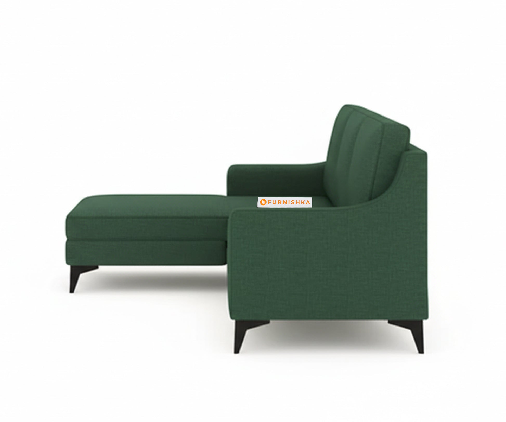 Arrasso 2+Sectional Sofa LHS - Dark Green Pine - Furnishka 