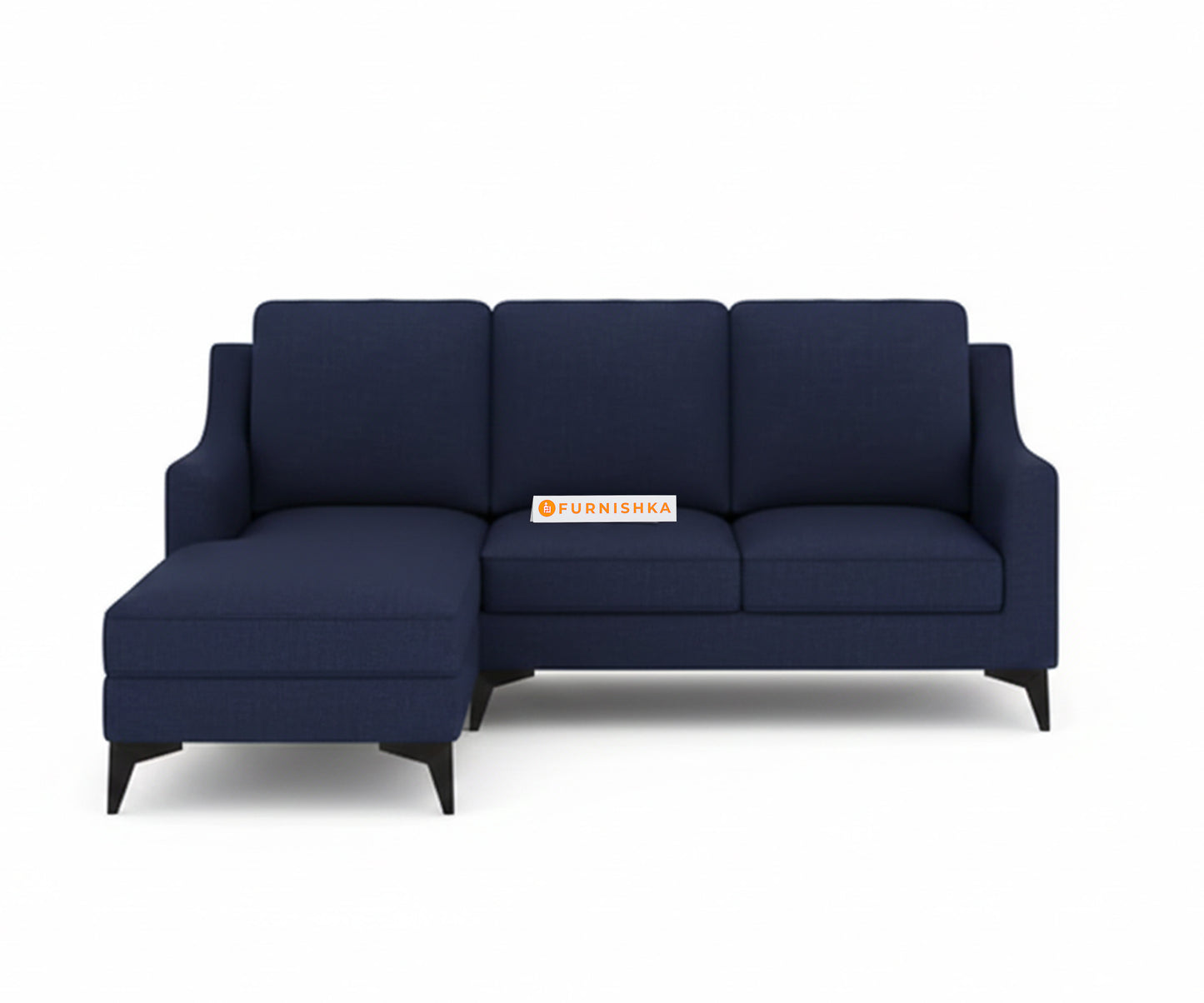 Arrasso 2+Sectional Sofa LHS - Dark Navy Blue - Furnishka 