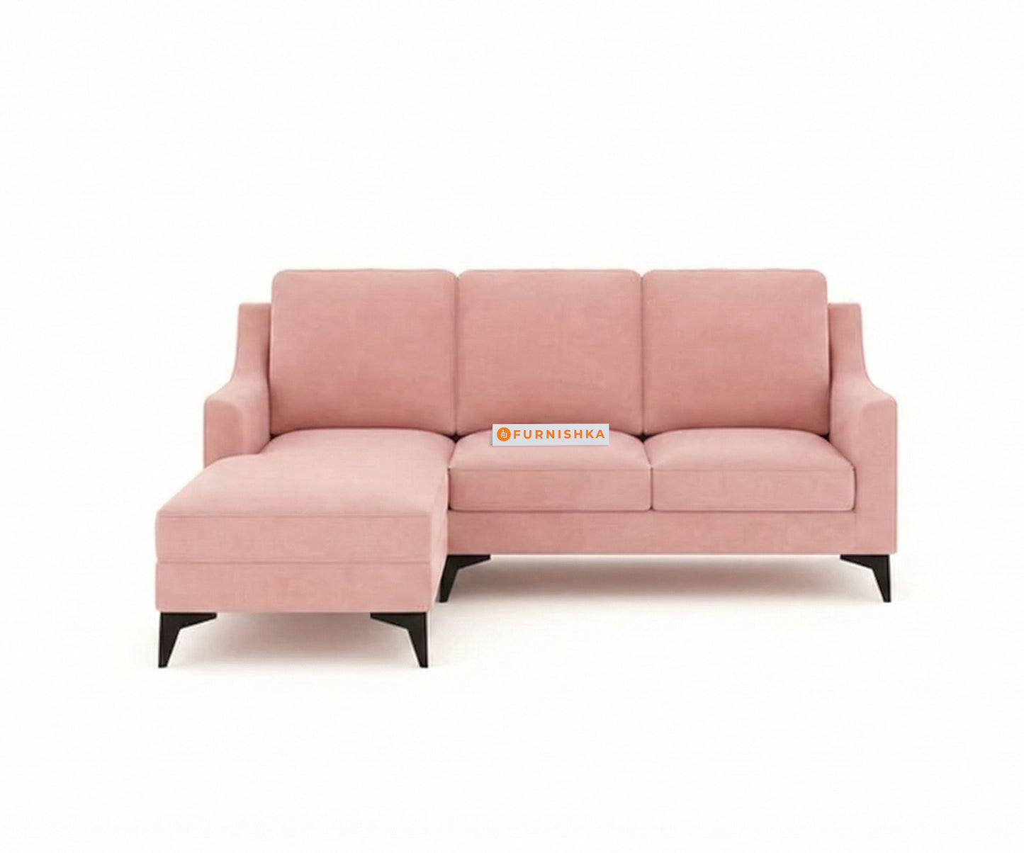 Arrasso 2+Sectional Sofa LHS Flamingo Pink - Furnishka 