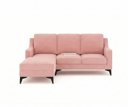 Arrasso 2+Sectional Sofa LHS Flamingo Pink - Furnishka 