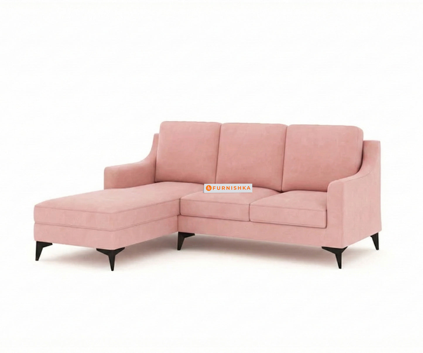 Arrasso 2+Sectional Sofa LHS Flamingo Pink - Furnishka 