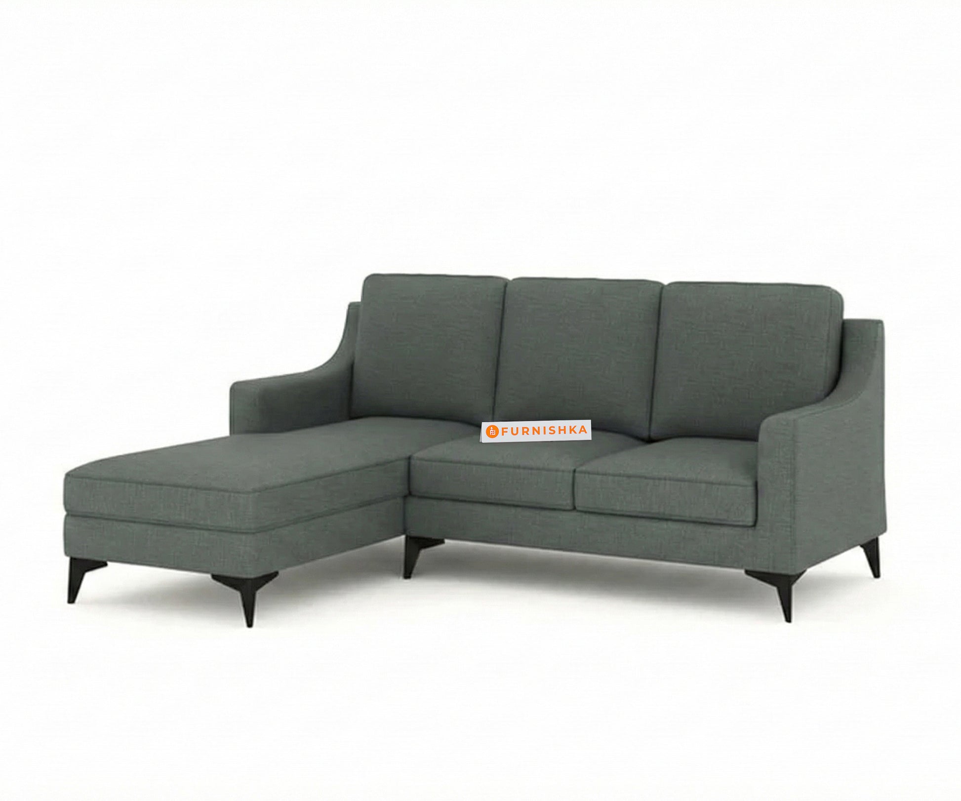 Arrasso 2+Sectional Sofa LHS - Trout- Space Grey - Furnishka 