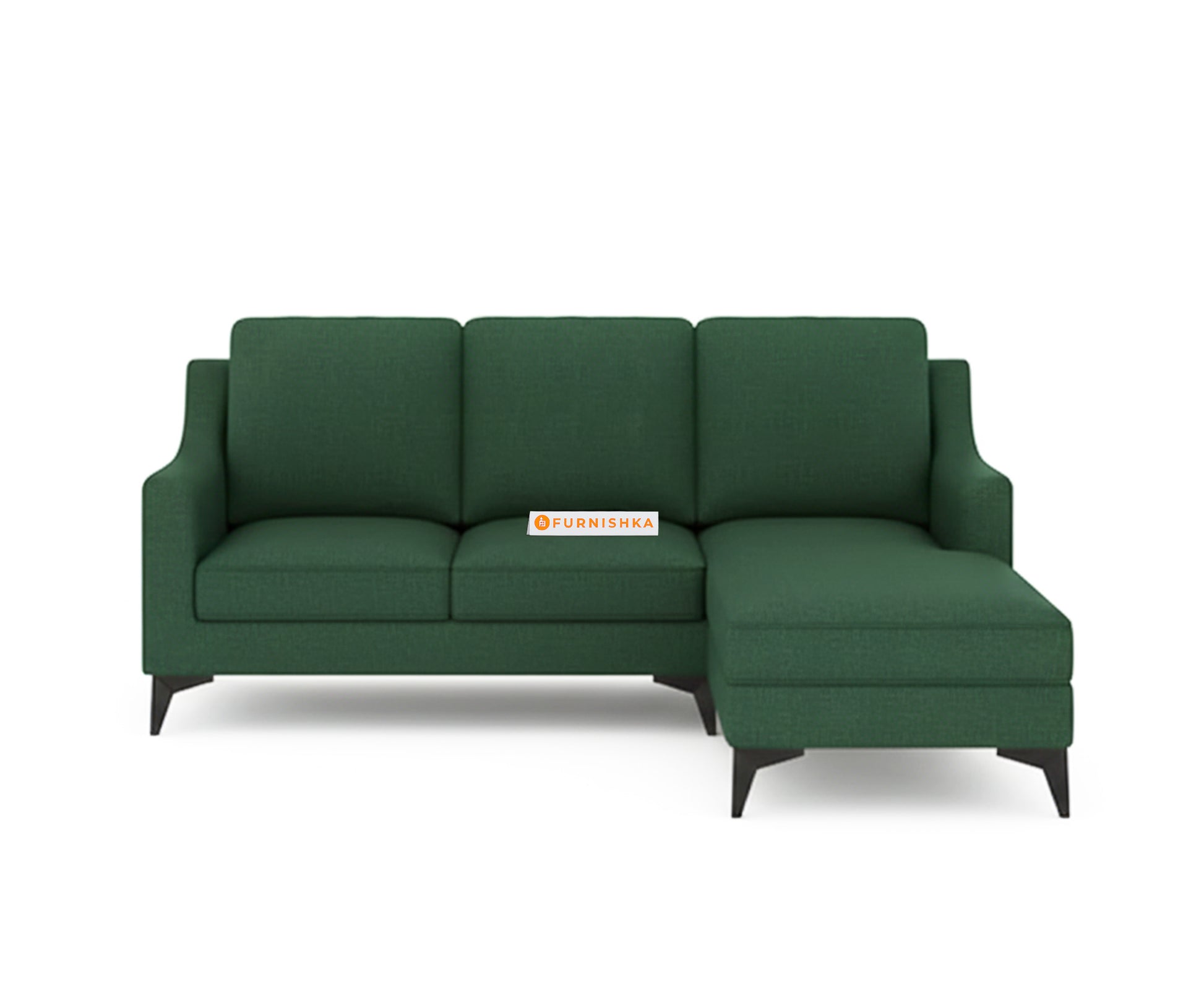 Arrasso 2+Sectional Sofa RHS - Dark Green Pine - Furnishka 