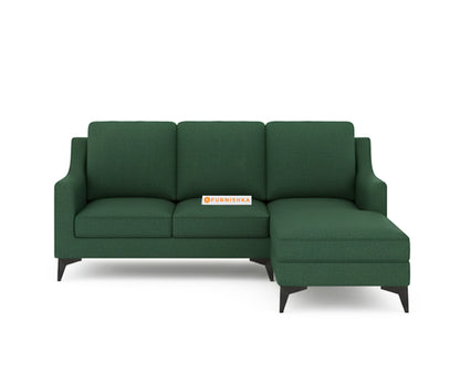 Arrasso 2+Sectional Sofa RHS - Dark Green Pine - Furnishka 