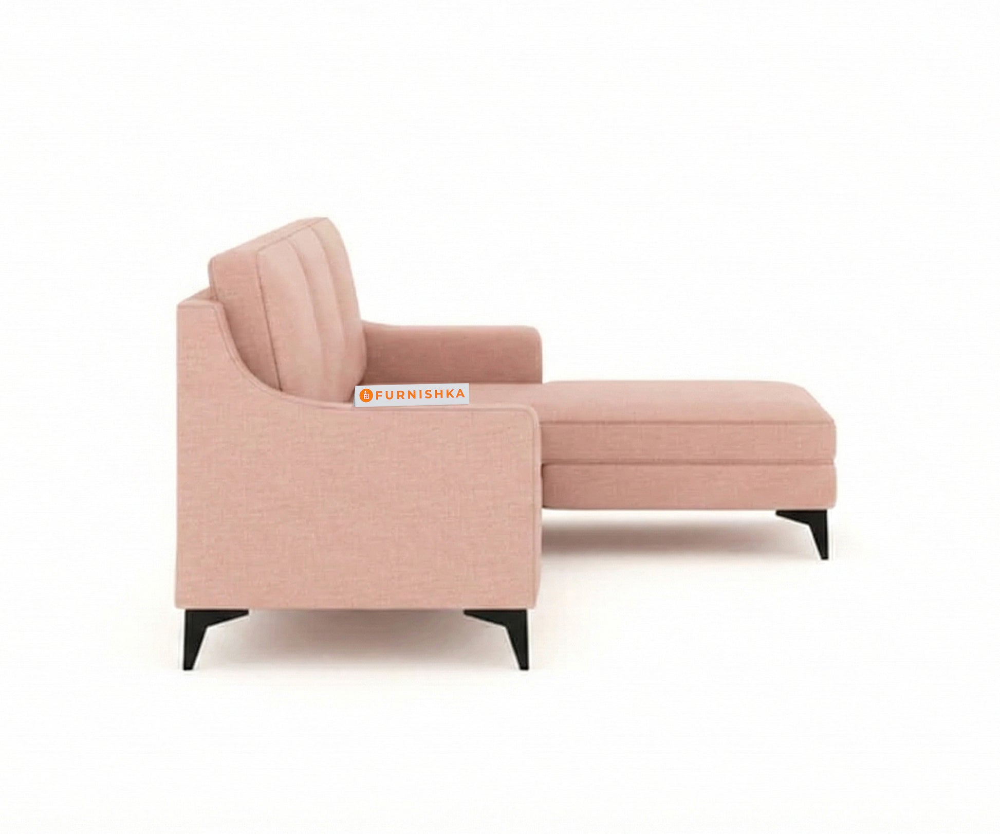 Arrasso 2+Sectional Sofa RHS - Flamingo Pink - Furnishka 