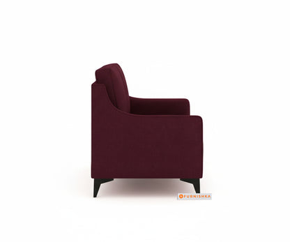 Arrasso 2 seater Sofa Dark Red Black wine - Furnishka 