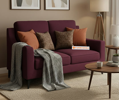 Arrasso 2 seater Sofa Dark Red wine - Furnishka