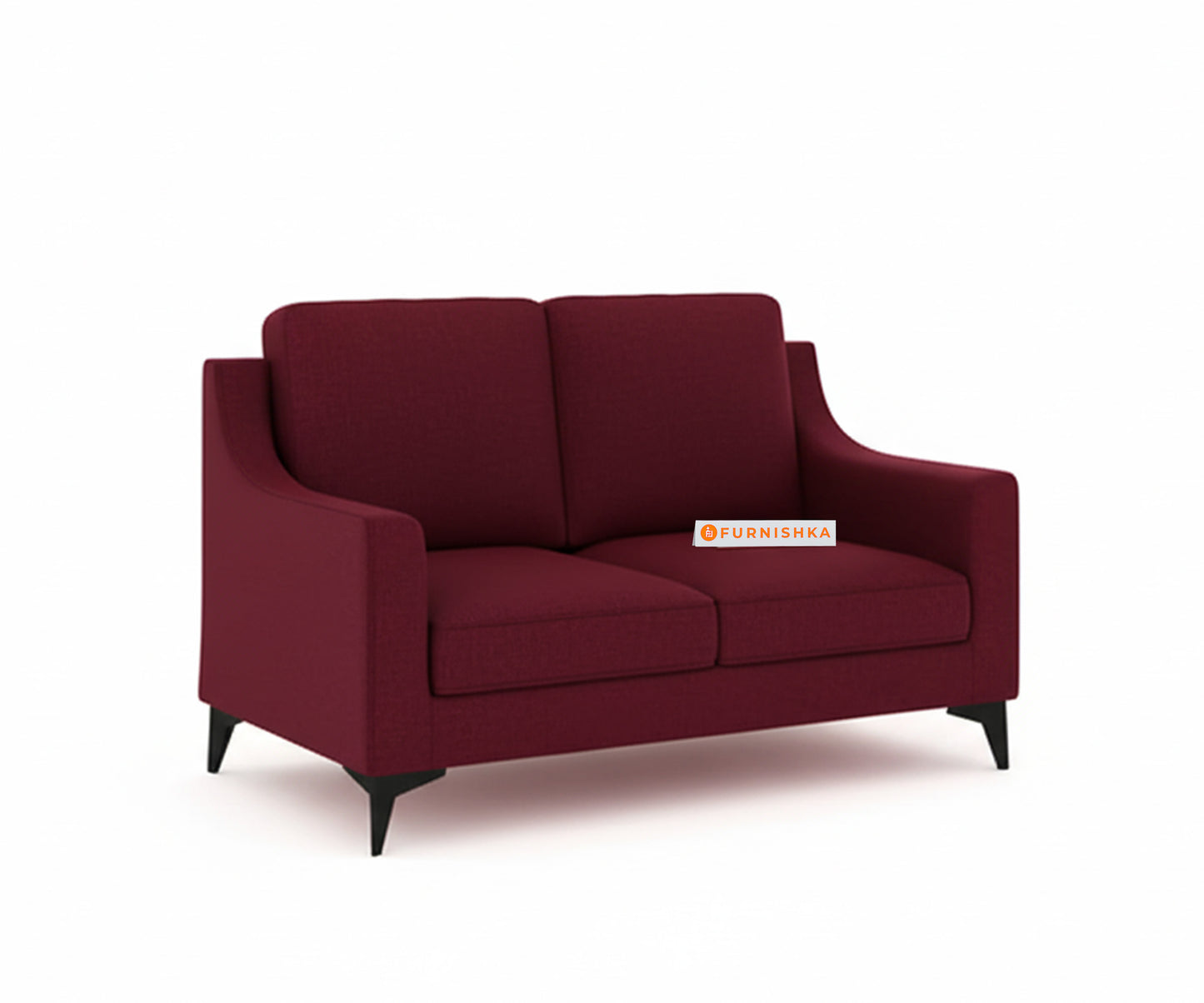 Arrasso 2 seater Sofa Dark Red wine - Furnishka