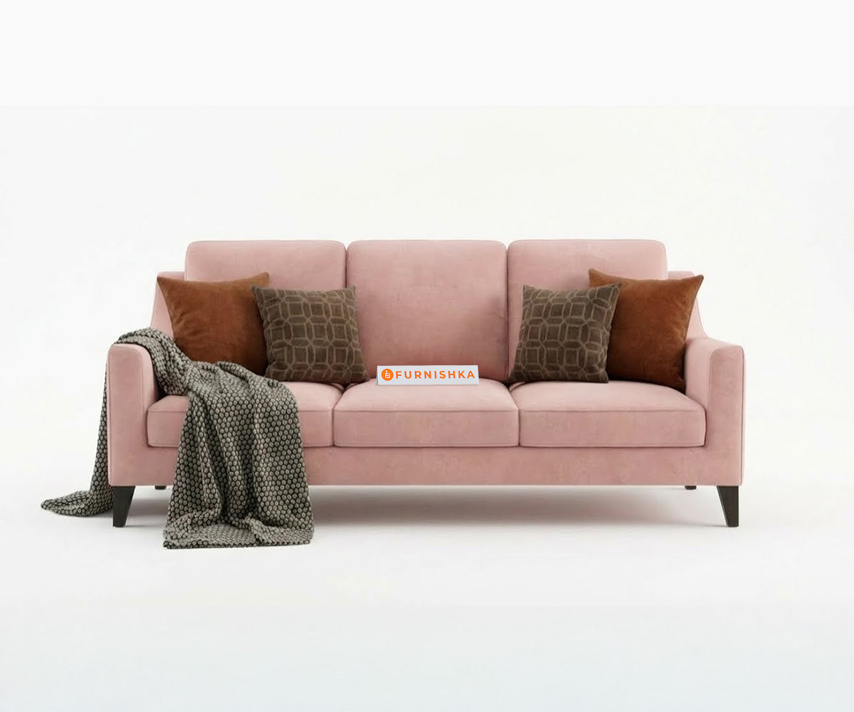 Arrasso 3+1+1 Seater Sofa Set Flamingo Pink - Furnishka 