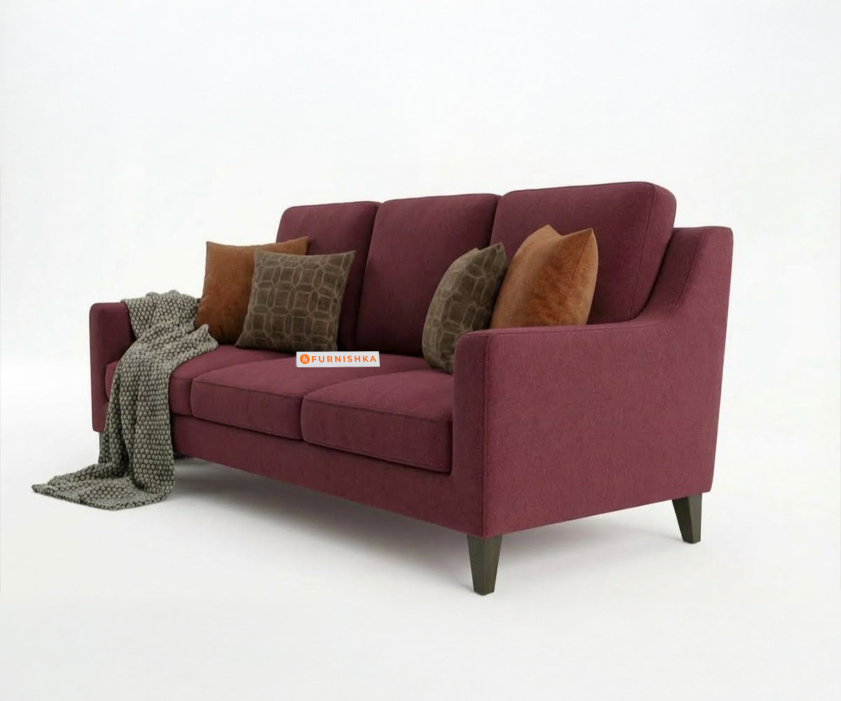 Arrasso 3+1+1 Seater Sofa Set Red Wine - Furnishka 