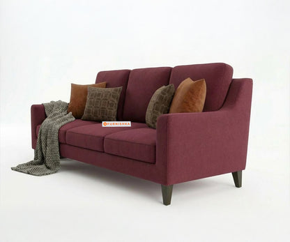 Arrasso 3+1+1 Seater Sofa Set Red Wine - Furnishka 