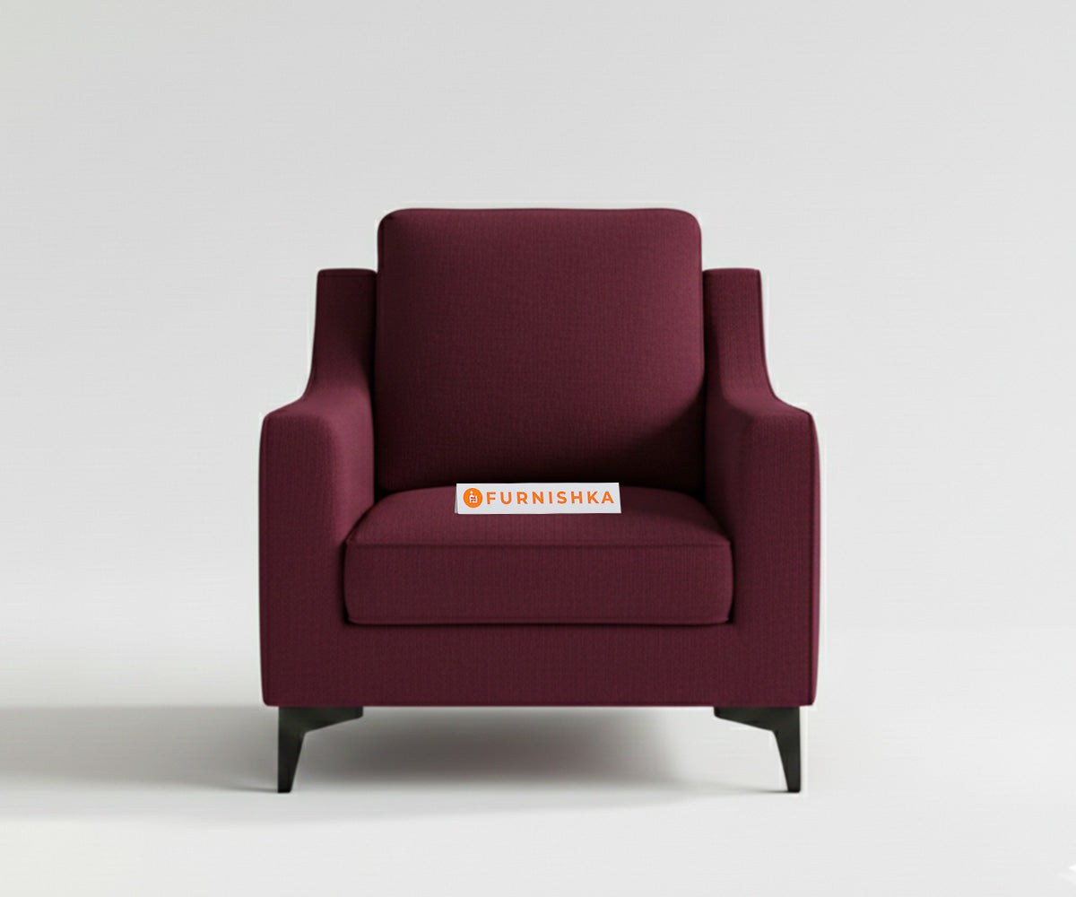 Arrasso 3+1+1 Seater Sofa Set Red Wine - Furnishka 