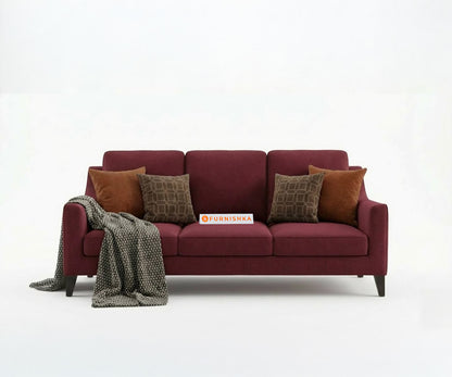 Arrasso 3+1+1 Seater Sofa Set Red Wine - Furnishka 