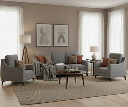 Arrasso 3+1+1 Seater Sofa Set Space Grey - Furnishka 