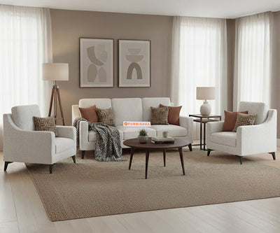 Arrasso 3+1+1 Seater Sofa Set With Anthology Fabric Light Beige