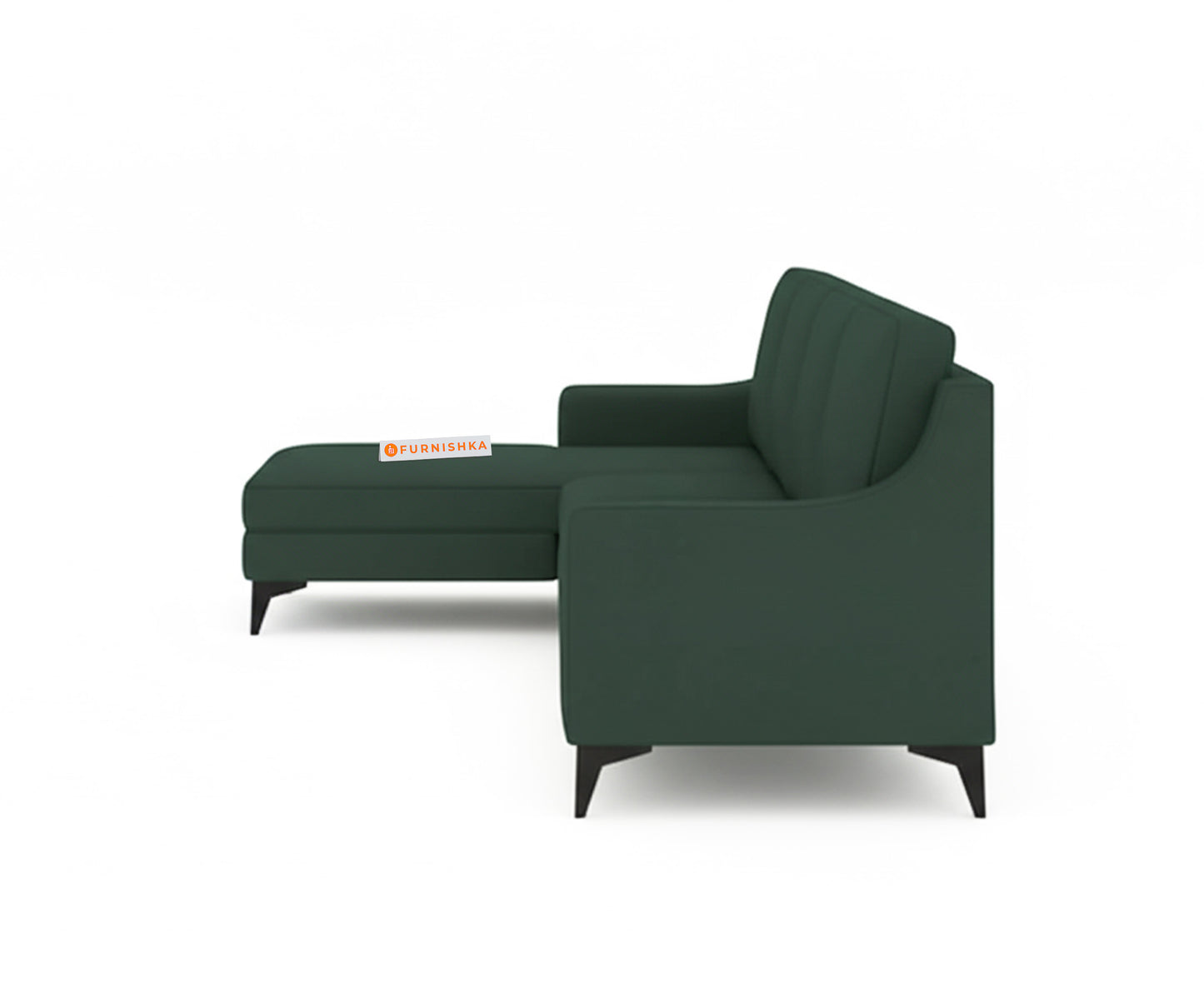 Arrasso 3+LHS Sectional Sofa- Dark Green Pine - Furnishka 