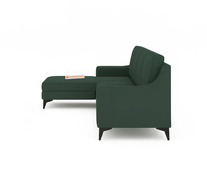 Arrasso 3+LHS Sectional Sofa- Dark Green Pine - Furnishka 