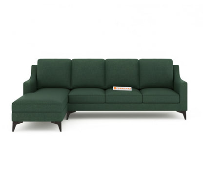 Arrasso 3+LHS Sectional Sofa- Dark Green Pine - Furnishka 