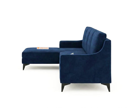 Arrasso 3+LHS Sectional Sofa - Dark Navy Blue - Furnishka 