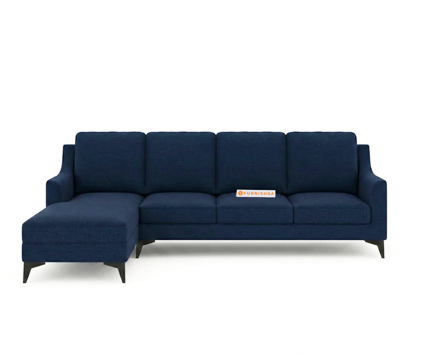 Arrasso 3+LHS Sectional Sofa - Dark Navy Blue - Furnishka 