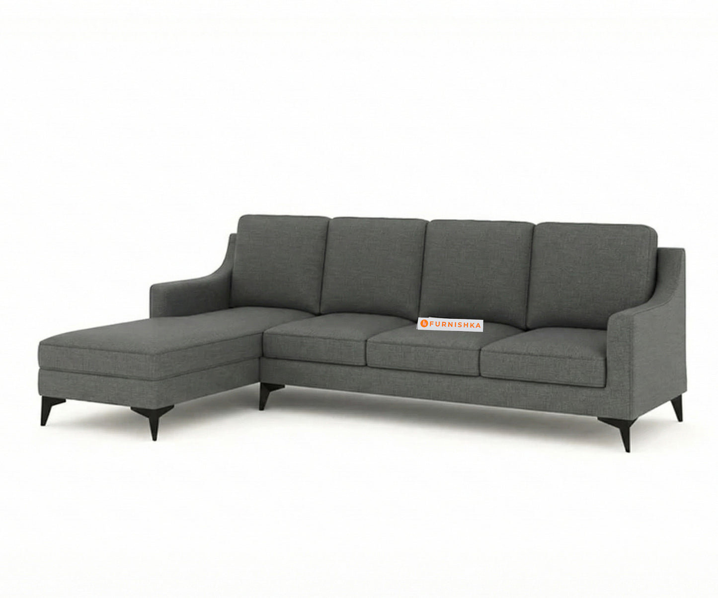 Arrasso 3+LHS Sectional Sofa - Trout- Space Grey - Furnishka 