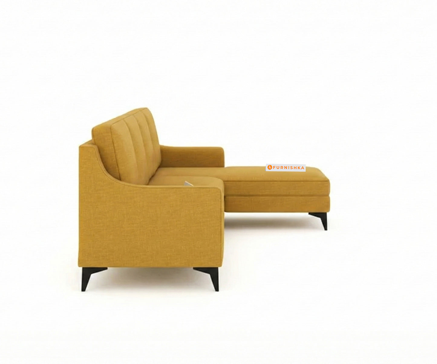 Arrasso 3+RHS L Shape Sofas- Mustard Yellow - Furnishka