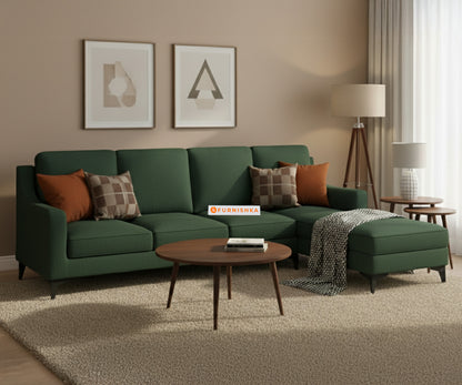 Arrasso 3+ RHS Sectional Sofa- Dark Green Pine - Furnishka 
